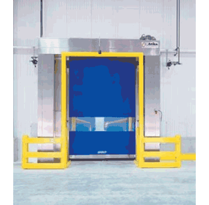 Single Horizontal Recirculatory Air/Cooler/Freezer Door with Fabric Roll-Up Door